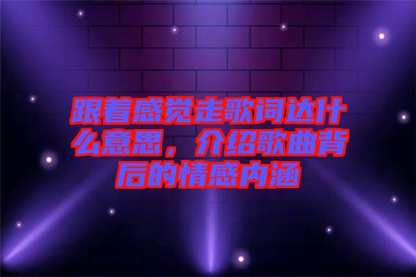 跟著感覺走歌詞達什么意思，介紹歌曲背后的情感內涵