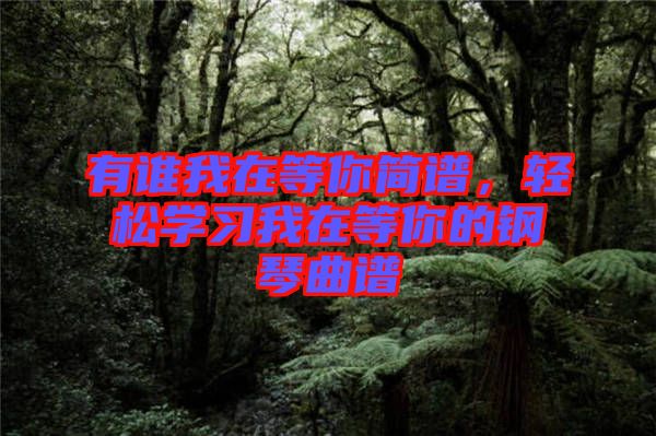 有誰我在等你簡譜，輕松學習我在等你的鋼琴曲譜