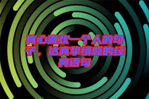 真心喜歡一個人的句子，達真摯情感的經(jīng)典語句