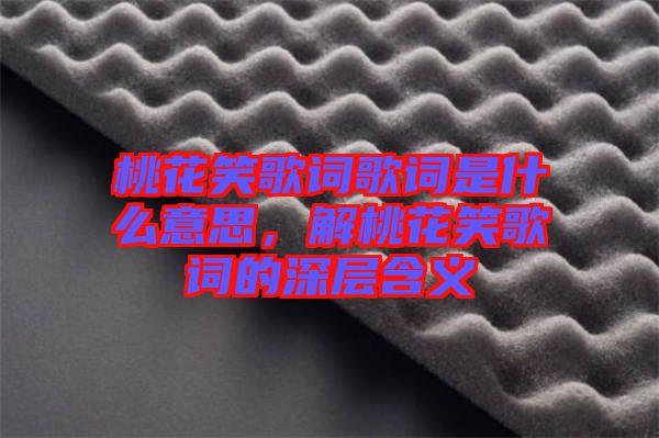 桃花笑歌詞歌詞是什么意思，解桃花笑歌詞的深層含義