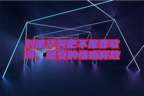 劉德華哭吧不是罪歌詞，感受的情感釋放