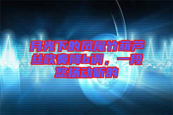 月光下的鳳尾竹葫蘆絲吹奏降b調(diào)，一段悠揚動聽的