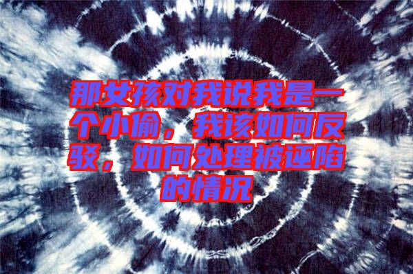 那女孩對我說我是一個小偷，我該如何反駁，如何處理被誣陷的情況