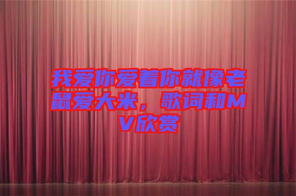 我愛你愛著你就像老鼠愛大米，歌詞和MV欣賞