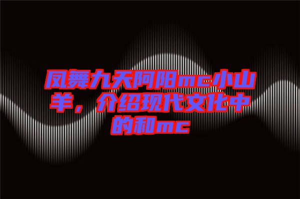 鳳舞九天阿陽mc小山羊，介紹現(xiàn)代文化中的和mc