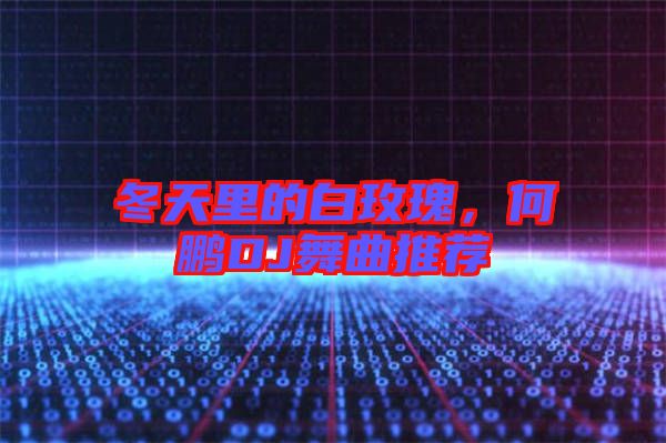 冬天里的白玫瑰，何鵬DJ舞曲推薦