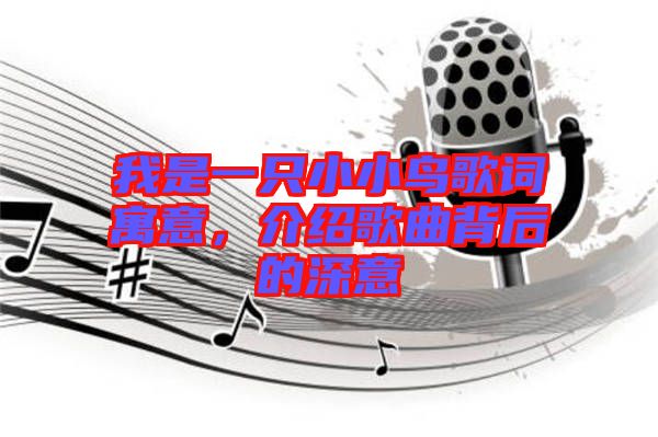 我是一只小小鳥歌詞寓意，介紹歌曲背后的深意