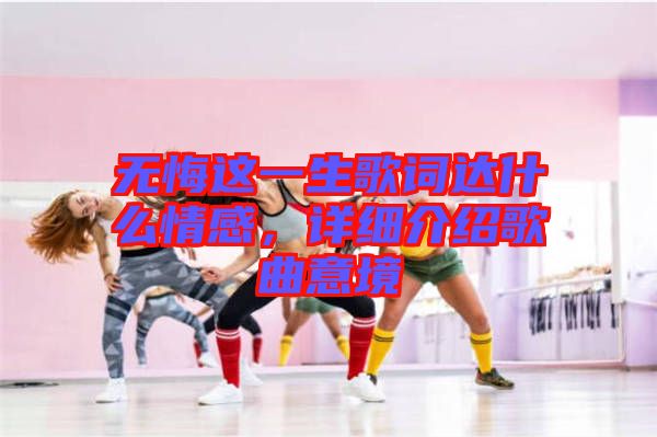 無(wú)悔這一生歌詞達(dá)什么情感，詳細(xì)介紹歌曲意境