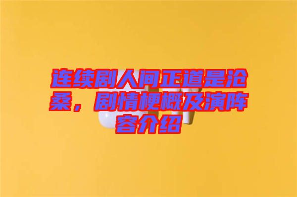 連續(xù)劇人間正道是滄桑，劇情梗概及演陣容介紹