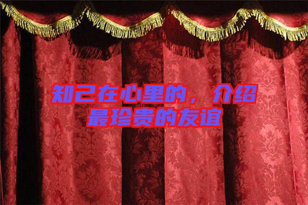 知己在心里的，介紹最珍貴的友誼