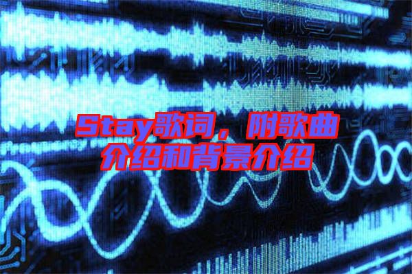 Stay歌詞，附歌曲介紹和背景介紹