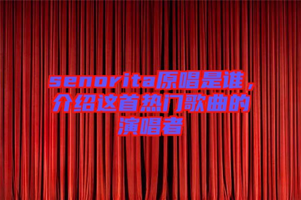 senorita原唱是誰，介紹這首熱門歌曲的演唱者