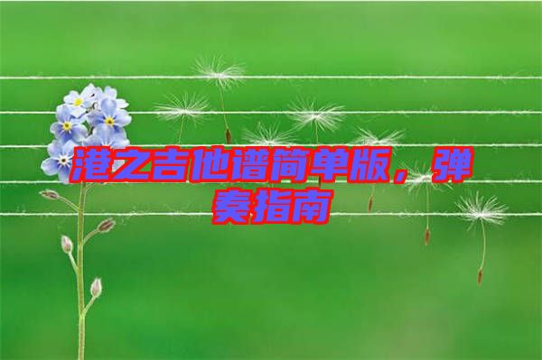 港之吉他譜簡單版，彈奏指南