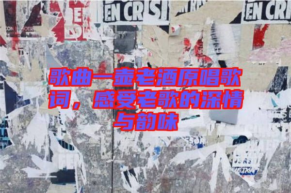 歌曲一壺老酒原唱歌詞，感受老歌的深情與韻味