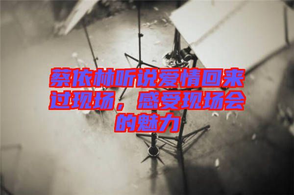 蔡依林聽(tīng)說(shuō)愛(ài)情回來(lái)過(guò)現(xiàn)場(chǎng)，感受現(xiàn)場(chǎng)會(huì)的魅力