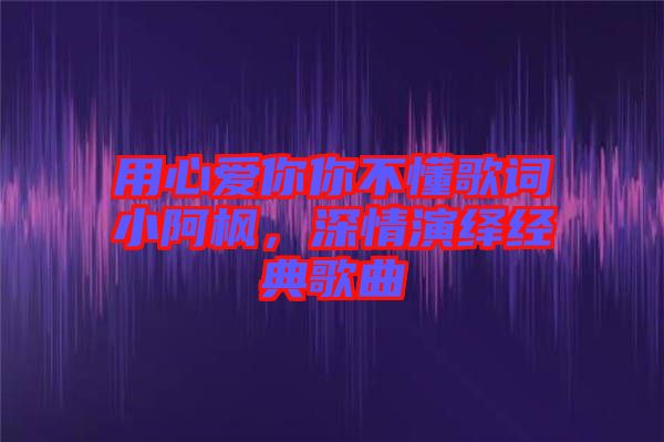 用心愛你你不懂歌詞小阿楓，深情演繹經(jīng)典歌曲