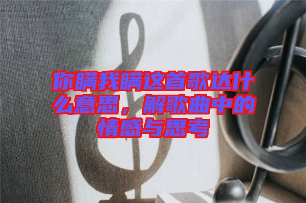 你瞞我瞞這首歌達(dá)什么意思，解歌曲中的情感與思考