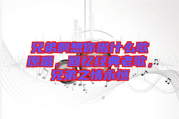 兄弟啊想你啦什么歌原唱，回憶經(jīng)典老歌，兄弟之情永恒