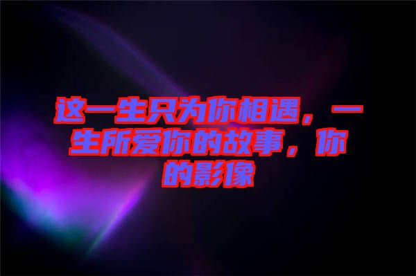 這一生只為你相遇，一生所愛(ài)你的故事，你的影像