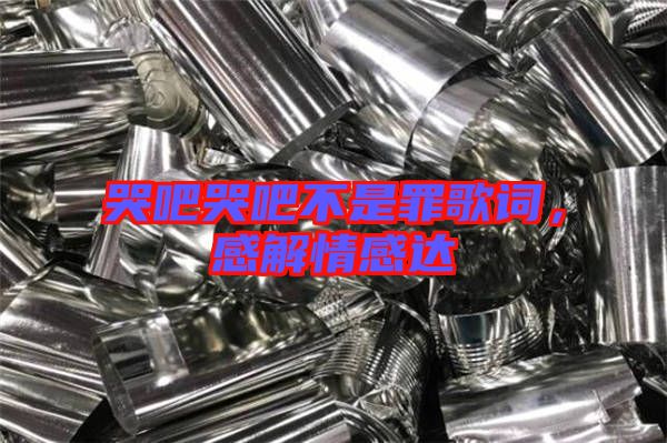 哭吧哭吧不是罪歌詞，感解情感達