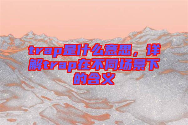 trap是什么意思，詳解trap在不同場(chǎng)景下的含義