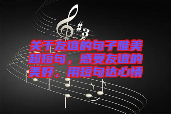 關(guān)于友誼的句子唯美超短句，感受友誼的美好，用短句達(dá)心情