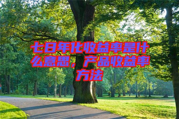 七日年化收益率是什么意思，產(chǎn)品收益率方法
