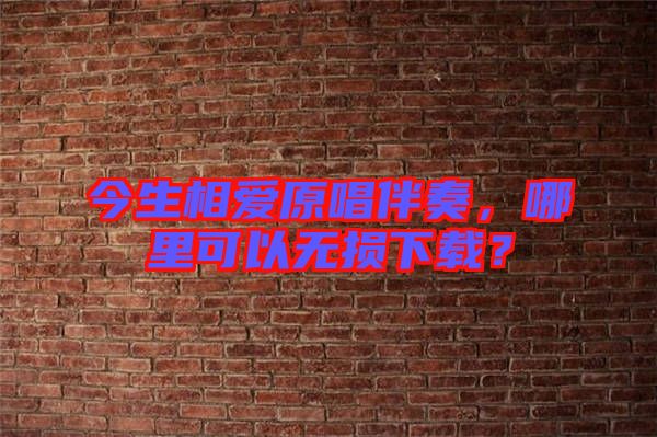 今生相愛原唱伴奏，哪里可以無損下載？