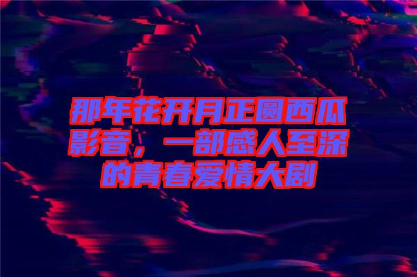 那年花開月正圓西瓜影音，一部感人至深的青春愛情大劇
