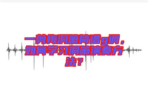 一剪梅洞簫簡譜g調(diào)，如何學(xué)習(xí)洞簫演奏方法？