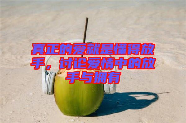 真正的愛(ài)就是懂得放手，討論愛(ài)情中的放手與擁有
