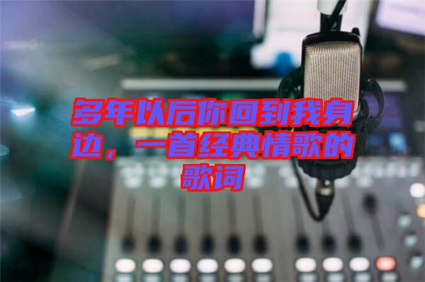 多年以后你回到我身邊，一首經(jīng)典情歌的歌詞