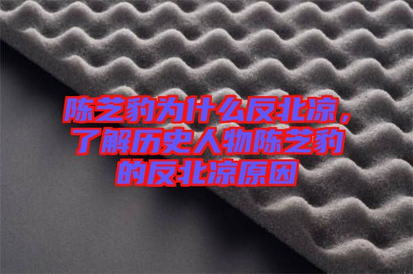 陳芝豹為什么反北涼，了解歷史人物陳芝豹的反北涼原因