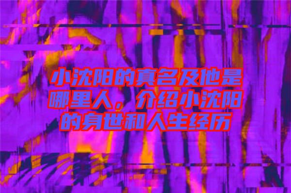 小沈陽的真名及他是哪里人，介紹小沈陽的身世和人生經(jīng)歷
