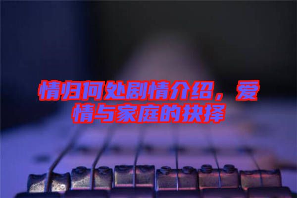 情歸何處劇情介紹，愛情與家庭的抉擇