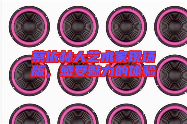 蔡依林大藝術家現場版，感受魅力的體驗