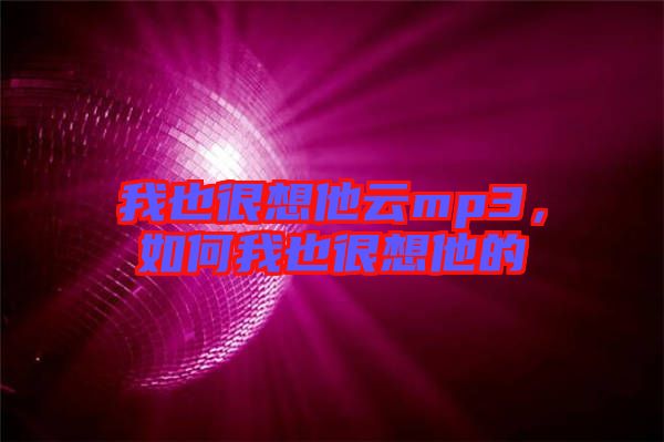 我也很想他云mp3，如何我也很想他的
