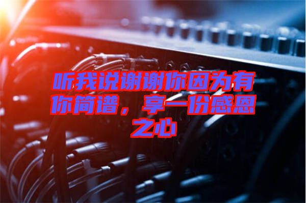 聽我說謝謝你因?yàn)橛心愫?jiǎn)譜，享一份感恩之心