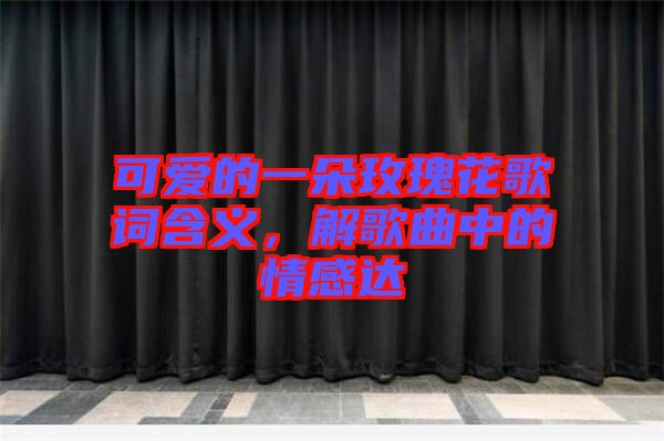 可愛的一朵玫瑰花歌詞含義，解歌曲中的情感達(dá)
