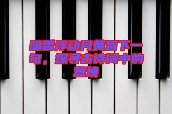暗香浮動(dòng)月黃昏下一句，探尋古詩(shī)詞中的意境
