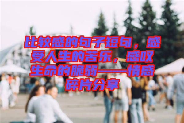 比較感的句子短句，感受人生的苦樂，感嘆生命的脆弱——情感碎片分享