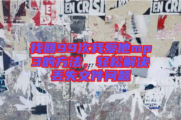 找回99次我愛他mp3的方法，輕松解決丟失文件問題