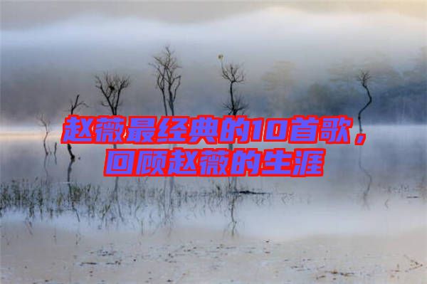 趙薇最經(jīng)典的10首歌，回顧趙薇的生涯