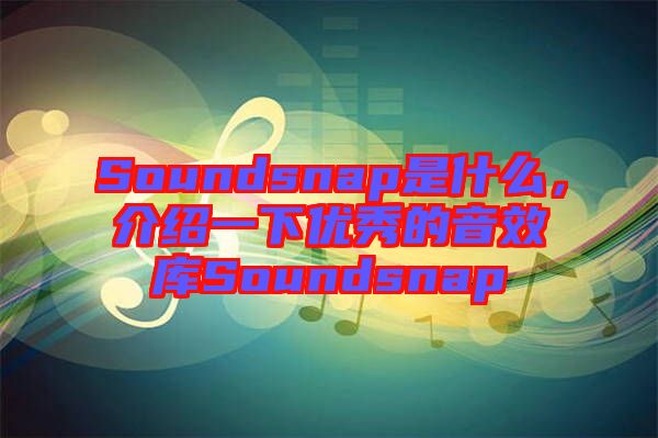 Soundsnap是什么，介紹一下優(yōu)秀的音效庫Soundsnap