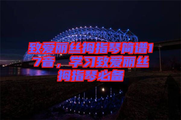 致愛麗絲拇指琴簡譜17音，學(xué)習(xí)致愛麗絲拇指琴必備