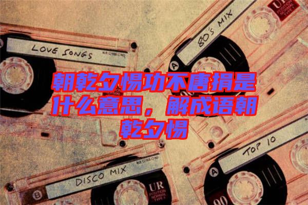 朝乾夕惕功不唐捐是什么意思，解成語朝乾夕惕