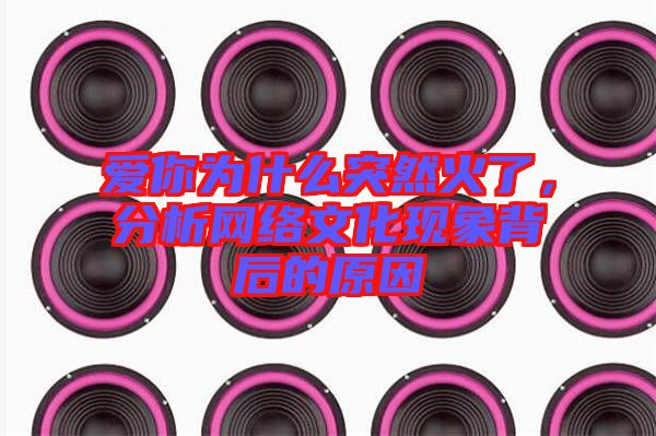 愛你為什么突然火了，分析網絡文化現象背后的原因