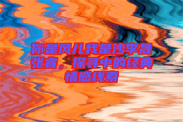 你是風兒我是沙李晟張睿，探尋中的經典情感線索