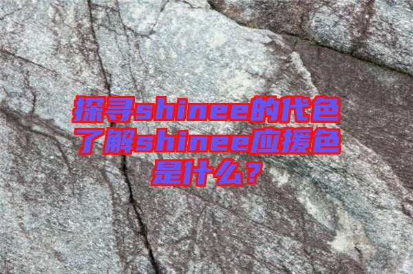 探尋shinee的代色了解shinee應(yīng)援色是什么？