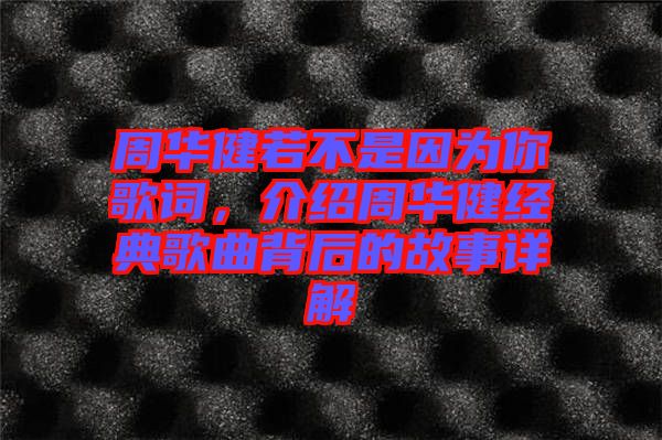 周華健若不是因為你歌詞，介紹周華健經(jīng)典歌曲背后的故事詳解